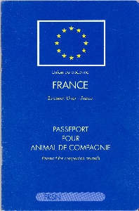 passeport pour le voyage d'un animal (chien, chat ou furet)